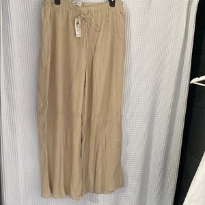 Abercrombie & Fitch Tan Wide-Leg Pants